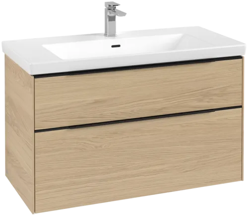 Bild von VILLEROY BOCH Subway 3.0 Waschbeckenunterschrank, 2 Auszüge, 973 x 576 x 478 mm, Nordic Oak #C57001VJ