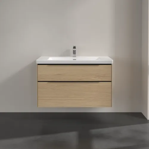 Bild von VILLEROY BOCH Subway 3.0 Waschbeckenunterschrank, 2 Auszüge, 973 x 576 x 478 mm, Nordic Oak #C57001VJ