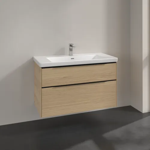 Bild von VILLEROY BOCH Subway 3.0 Waschbeckenunterschrank, 2 Auszüge, 973 x 576 x 478 mm, Nordic Oak #C57001VJ