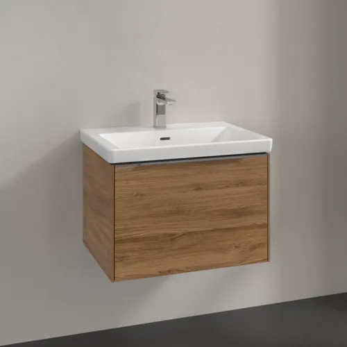 Bild von VILLEROY BOCH Subway 3.0 Waschbeckenunterschrank, 1 Auszug, 622 x 429 x 478 mm, Kansas Oak #C57500RH