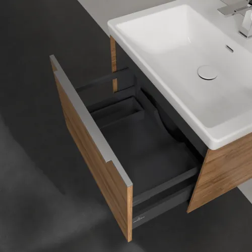 Bild von VILLEROY BOCH Subway 3.0 Waschbeckenunterschrank, 1 Auszug, 622 x 429 x 478 mm, Kansas Oak #C57500RH