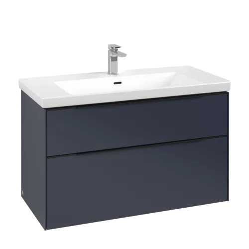 Bild von VILLEROY BOCH Subway 3.0 Waschbeckenunterschrank, 2 Auszüge, 973 x 576 x 478 mm, Marine Blue #C57001VQ