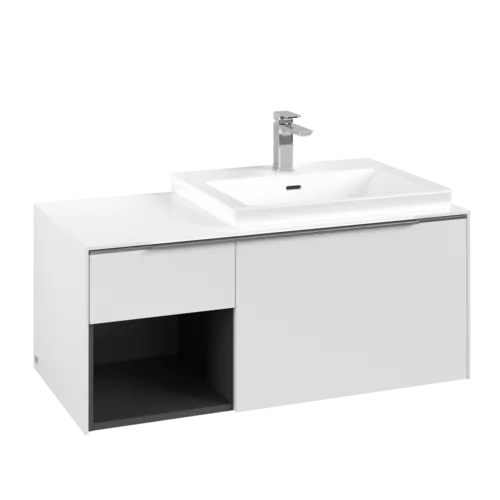 Bild von VILLEROY BOCH Subway 3.0 Waschbeckenunterschrank, 2 Auszüge, 1001 x 423 x 516 mm, Pure White / Pure White #C57100VF