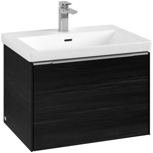 Bild von VILLEROY BOCH Subway 3.0 Waschbeckenunterschrank, mit Beleuchtung, 1 Auszug, 622 x 429 x 478 mm, Black Oak #C575L0AB
