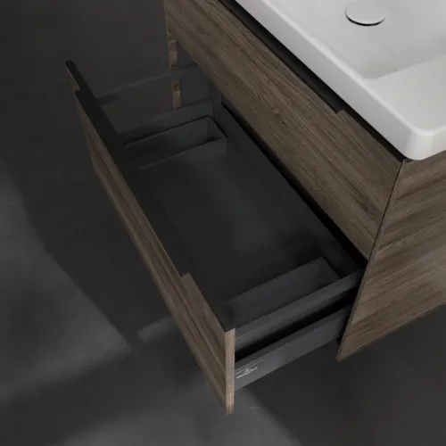 Bild von VILLEROY BOCH Subway 3.0 Waschbeckenunterschrank, 2 Auszüge, 772 x 576 x 478 mm, Stone Oak #C57401RK