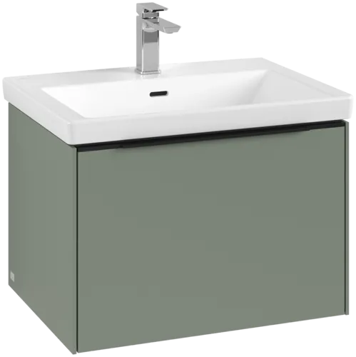 Bild von VILLEROY BOCH Subway 3.0 Waschbeckenunterschrank, mit Beleuchtung, 1 Auszug, 622 x 429 x 478 mm, Soft Green #C575L1AF