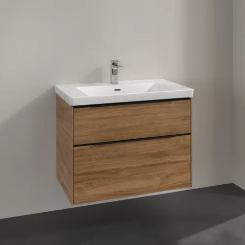 Bild von VILLEROY BOCH Subway 3.0 Waschbeckenunterschrank, 2 Auszüge, 772 x 576 x 478 mm, Kansas Oak #C57401RH