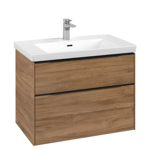 Bild von VILLEROY BOCH Subway 3.0 Waschbeckenunterschrank, 2 Auszüge, 772 x 576 x 478 mm, Kansas Oak #C57401RH