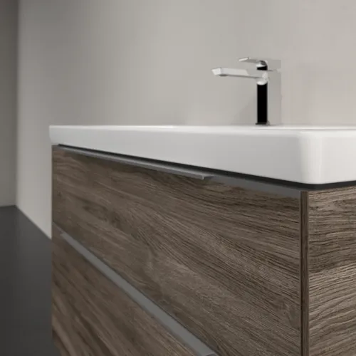 Bild von VILLEROY BOCH Subway 3.0 Waschbeckenunterschrank, 2 Auszüge, 973 x 576 x 478 mm, Stone Oak #C57000RK