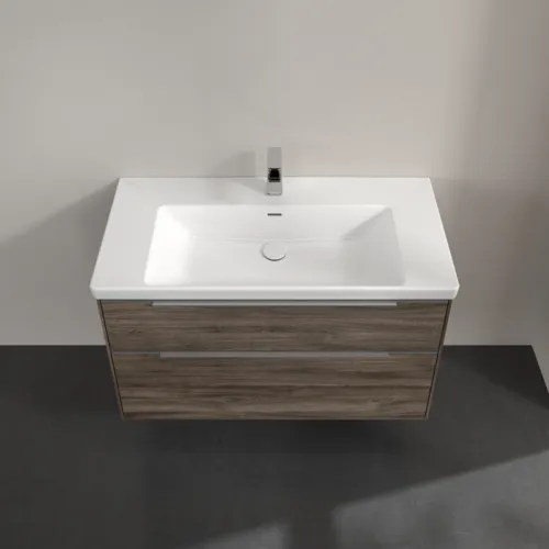 Bild von VILLEROY BOCH Subway 3.0 Waschbeckenunterschrank, 2 Auszüge, 973 x 576 x 478 mm, Stone Oak #C57000RK