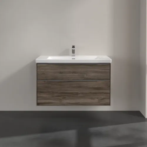 Bild von VILLEROY BOCH Subway 3.0 Waschbeckenunterschrank, 2 Auszüge, 973 x 576 x 478 mm, Stone Oak #C57000RK