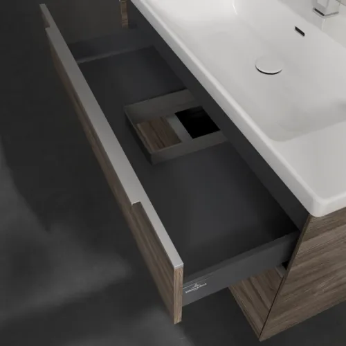 Bild von VILLEROY BOCH Subway 3.0 Waschbeckenunterschrank, 2 Auszüge, 973 x 576 x 478 mm, Stone Oak #C57000RK