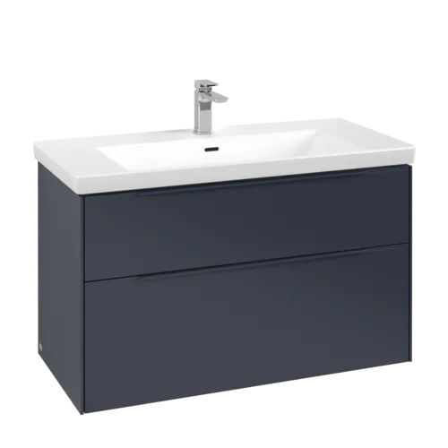 Bild von VILLEROY BOCH Subway 3.0 Waschbeckenunterschrank, 2 Auszüge, 973 x 576 x 478 mm, Marine Blue #C57002VQ