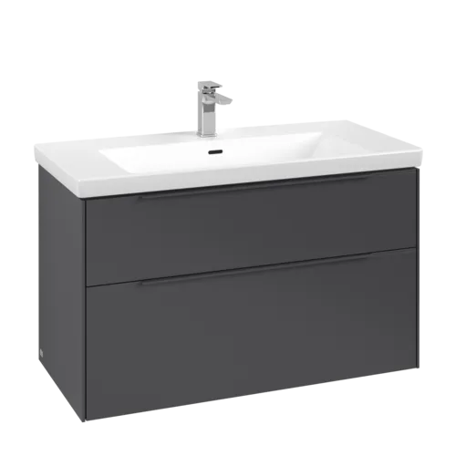 Bild von VILLEROY BOCH Subway 3.0 Waschbeckenunterschrank, 2 Auszüge, 973 x 576 x 478 mm, Graphite #C57002VR