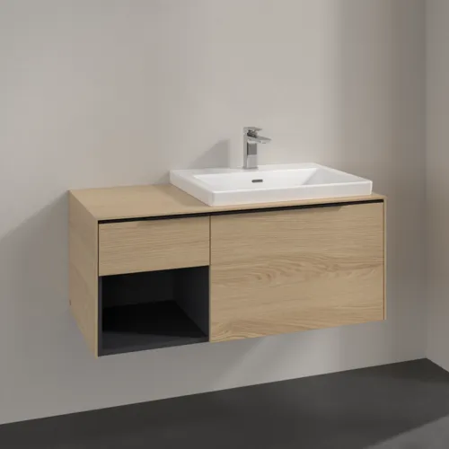 Bild von VILLEROY BOCH Subway 3.0 Waschbeckenunterschrank, 2 Auszüge, 1001 x 423 x 516 mm, Nordic Oak / Nordic Oak #C57101VJ
