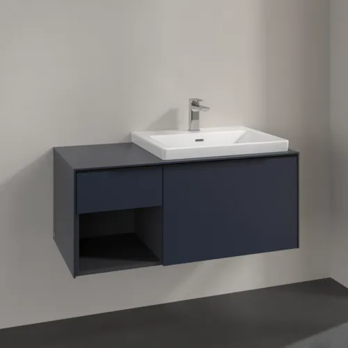 Bild von VILLEROY BOCH Subway 3.0 Waschbeckenunterschrank, 2 Auszüge, 1001 x 423 x 516 mm, Marine Blue / Marine Blue #C57101VQ
