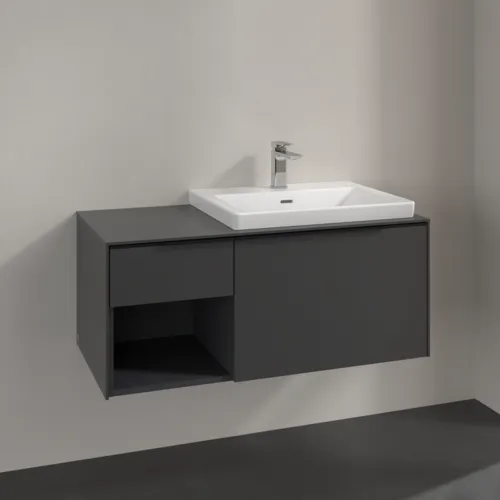 Bild von VILLEROY BOCH Subway 3.0 Waschbeckenunterschrank, 2 Auszüge, 1001 x 423 x 516 mm, Graphite / Graphite #C57101VR