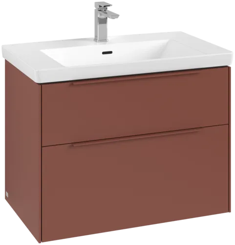 Bild von VILLEROY BOCH Subway 3.0 Waschbeckenunterschrank, mit Beleuchtung, 2 Auszüge, 772 x 576 x 478 mm, Wine Red #C574L2AH