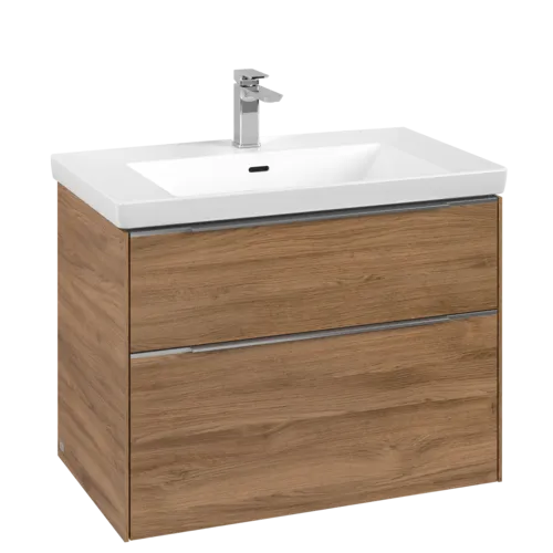 Bild von VILLEROY BOCH Subway 3.0 Waschbeckenunterschrank, 2 Auszüge, 772 x 576 x 478 mm, Kansas Oak #C57400RH