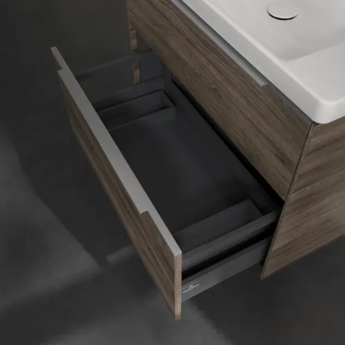 Bild von VILLEROY BOCH Subway 3.0 Waschbeckenunterschrank, 2 Auszüge, 772 x 576 x 478 mm, Stone Oak #C57400RK
