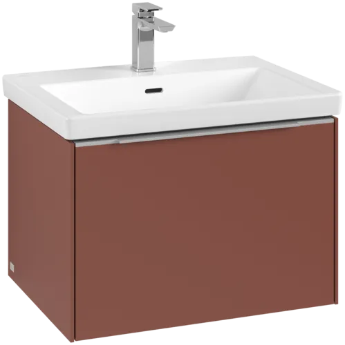 Bild von VILLEROY BOCH Subway 3.0 Waschbeckenunterschrank, mit Beleuchtung, 1 Auszug, 622 x 429 x 478 mm, Wine Red #C575L0AH