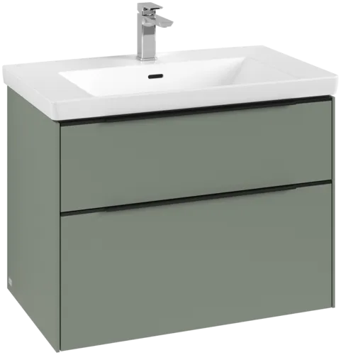 Bild von VILLEROY BOCH Subway 3.0 Waschbeckenunterschrank, mit Beleuchtung, 2 Auszüge, 772 x 576 x 478 mm, Soft Green #C574L1AF