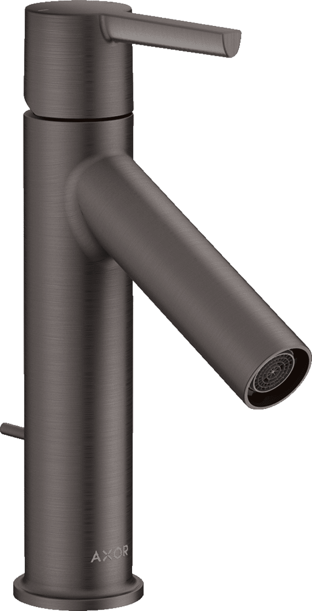 Bild von HANSGROHE AXOR Starck Einhebel-Waschtischmischer 100 mit Hebelgriff und Zugstangen-Ablaufgarnitur #10001340 - Brushed Black Chrome