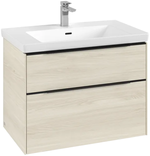 Bild von VILLEROY BOCH Subway 3.0 Waschbeckenunterschrank, mit Beleuchtung, 2 Auszüge, 772 x 576 x 478 mm, White Oak #C574L1AA