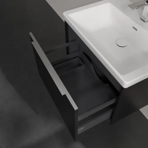 Bild von VILLEROY BOCH Subway 3.0 Waschbeckenunterschrank, 1 Auszug, 622 x 429 x 478 mm, Volcano Black #C57500VL