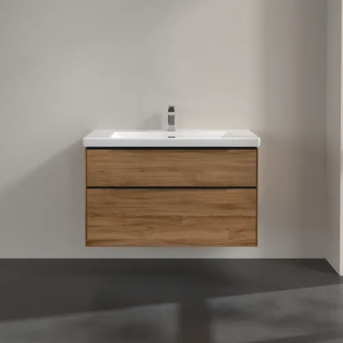Bild von VILLEROY BOCH Subway 3.0 Waschbeckenunterschrank, 2 Auszüge, 973 x 576 x 478 mm, Kansas Oak #C57001RH