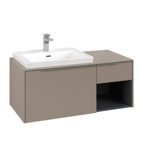 Bild von VILLEROY BOCH Subway 3.0 Waschbeckenunterschrank, 2 Auszüge, 1001 x 423 x 516 mm, Taupe / Taupe #C57200VM