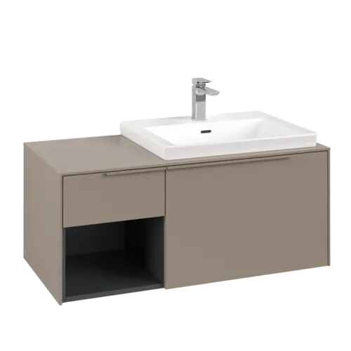 Bild von VILLEROY BOCH Subway 3.0 Waschbeckenunterschrank, 2 Auszüge, 1001 x 423 x 516 mm, Taupe / Taupe #C57102VM