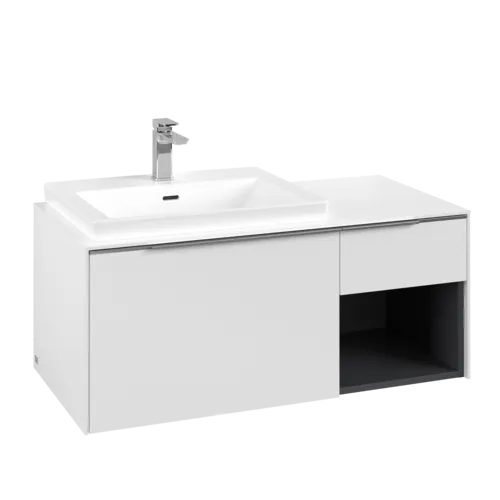 Bild von VILLEROY BOCH Subway 3.0 Waschbeckenunterschrank, 2 Auszüge, 1001 x 423 x 516 mm, Pure White / Pure White #C57200VF