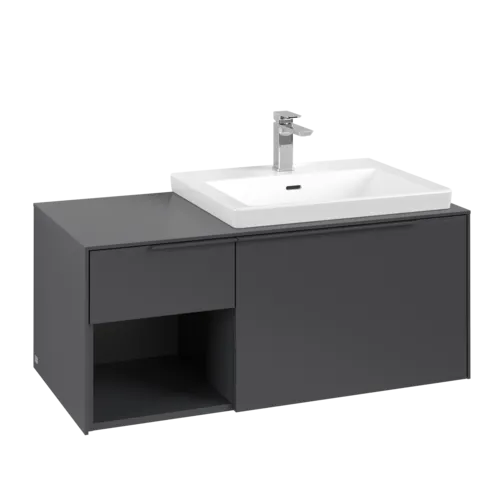 Bild von VILLEROY BOCH Subway 3.0 Waschbeckenunterschrank, 2 Auszüge, 1001 x 423 x 516 mm, Graphite / Graphite #C57102VR