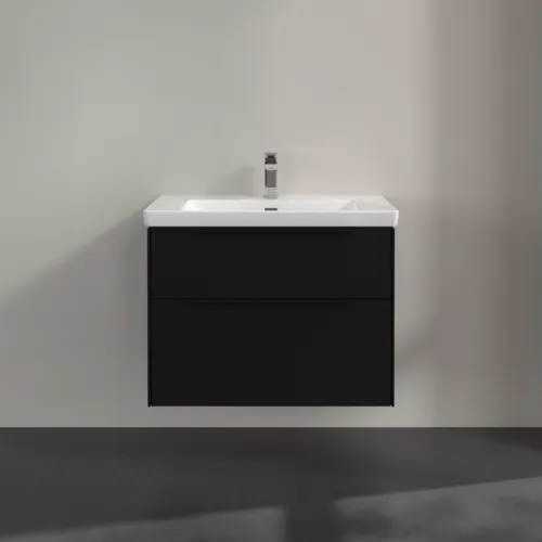 Bild von VILLEROY BOCH Subway 3.0 Waschbeckenunterschrank, 2 Auszüge, 772 x 576 x 478 mm, Volcano Black #C57401VL