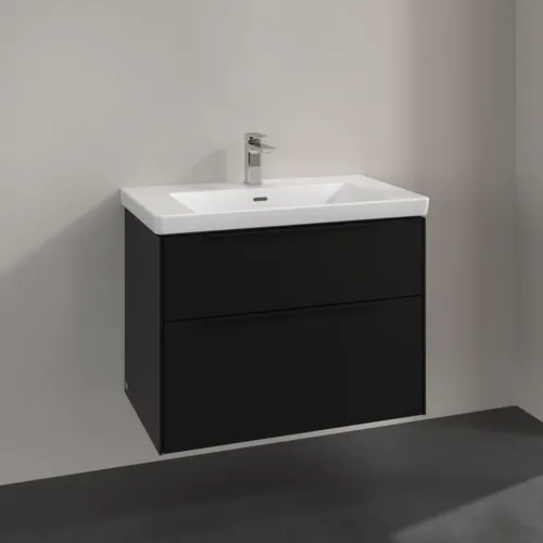 Bild von VILLEROY BOCH Subway 3.0 Waschbeckenunterschrank, 2 Auszüge, 772 x 576 x 478 mm, Volcano Black #C57401VL