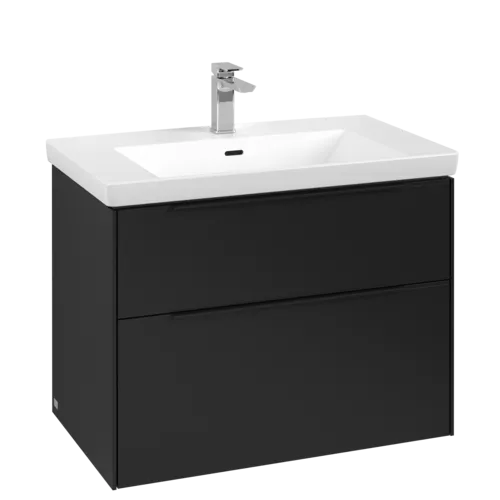 Bild von VILLEROY BOCH Subway 3.0 Waschbeckenunterschrank, 2 Auszüge, 772 x 576 x 478 mm, Volcano Black #C57401VL