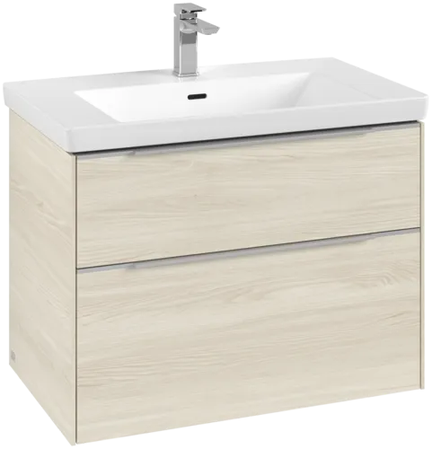 Bild von VILLEROY BOCH Subway 3.0 Waschbeckenunterschrank, mit Beleuchtung, 2 Auszüge, 772 x 576 x 478 mm, White Oak #C574L0AA