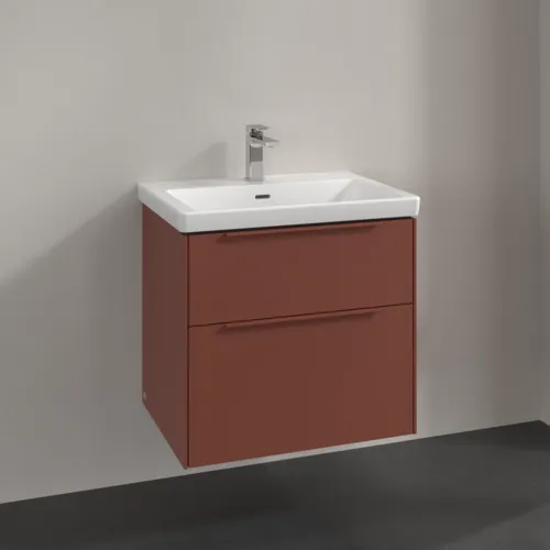 Bild von VILLEROY BOCH Subway 3.0 Waschbeckenunterschrank, 2 Auszüge, 622 x 576 x 478 mm, Wine Red #C57602AH