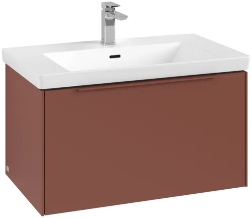 Bild von VILLEROY BOCH Subway 3.0 Waschbeckenunterschrank, mit Beleuchtung, 1 Auszug, 772 x 429 x 478 mm, Wine Red #C573L2AH