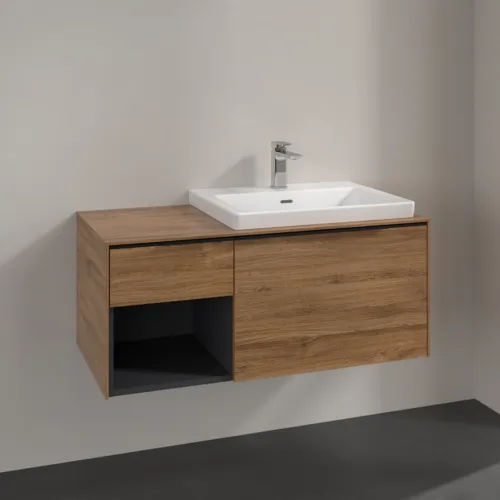 Bild von VILLEROY BOCH Subway 3.0 Waschbeckenunterschrank, 2 Auszüge, 1001 x 423 x 516 mm, Kansas Oak / Kansas Oak #C57101RH