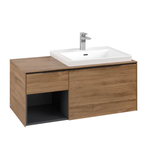 Obrázek VILLEROY BOCH Subway 3.0 Vanity unit, 2 zásuvky, 1001 x 423 x 516 mm, dub Kansas / dub Kansas #C57101RH