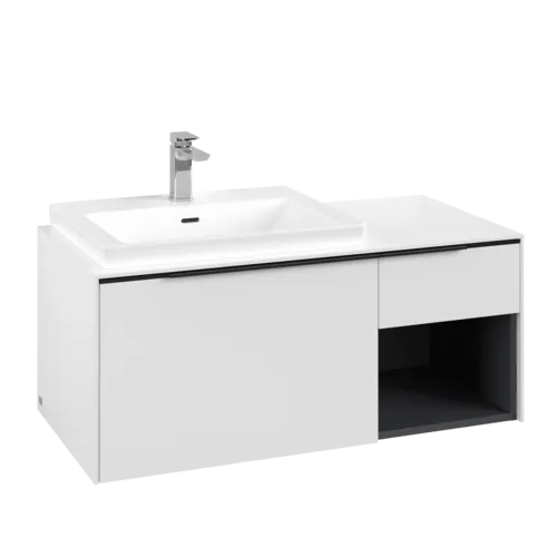 Bild von VILLEROY BOCH Subway 3.0 Waschbeckenunterschrank, 2 Auszüge, 1001 x 423 x 516 mm, Pure White / Pure White #C57201VF