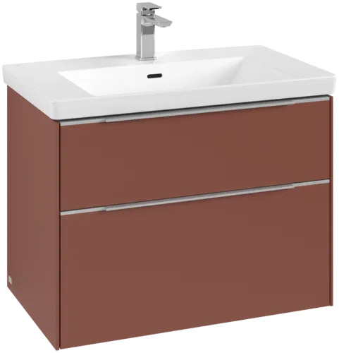 Bild von VILLEROY BOCH Subway 3.0 Waschbeckenunterschrank, mit Beleuchtung, 2 Auszüge, 772 x 576 x 478 mm, Wine Red #C574L0AH