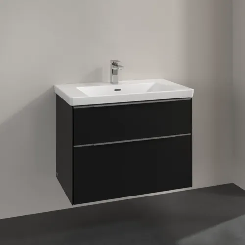 Bild von VILLEROY BOCH Subway 3.0 Waschbeckenunterschrank, 2 Auszüge, 772 x 576 x 478 mm, Volcano Black #C57400VL