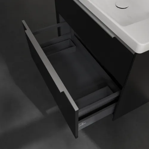 Bild von VILLEROY BOCH Subway 3.0 Waschbeckenunterschrank, 2 Auszüge, 772 x 576 x 478 mm, Volcano Black #C57400VL