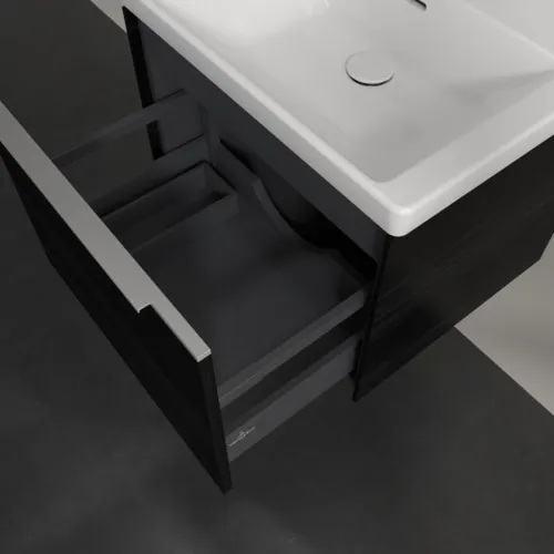 Bild von VILLEROY BOCH Subway 3.0 Waschbeckenunterschrank, 1 Auszug, 572 x 429 x 478 mm, Black Oak #C57700AB