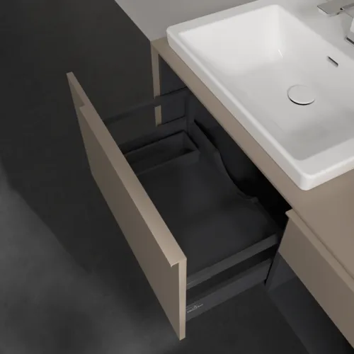 Bild von VILLEROY BOCH Subway 3.0 Waschbeckenunterschrank, 2 Auszüge, 1001 x 423 x 516 mm, Taupe / Taupe #C57202VM