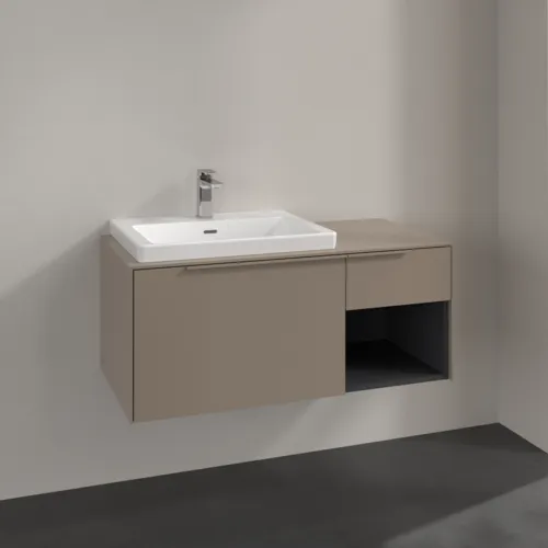 Bild von VILLEROY BOCH Subway 3.0 Waschbeckenunterschrank, 2 Auszüge, 1001 x 423 x 516 mm, Taupe / Taupe #C57202VM
