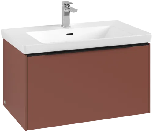 Bild von VILLEROY BOCH Subway 3.0 Waschbeckenunterschrank, mit Beleuchtung, 1 Auszug, 772 x 429 x 478 mm, Wine Red #C573L1AH